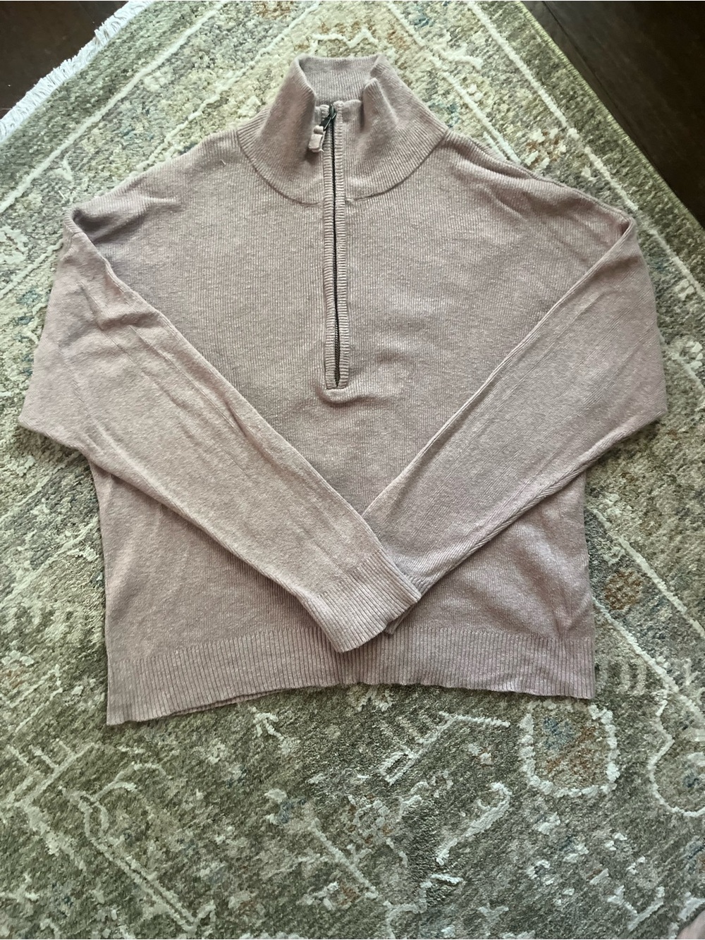 Beige Monrow Half-Zip Sweater